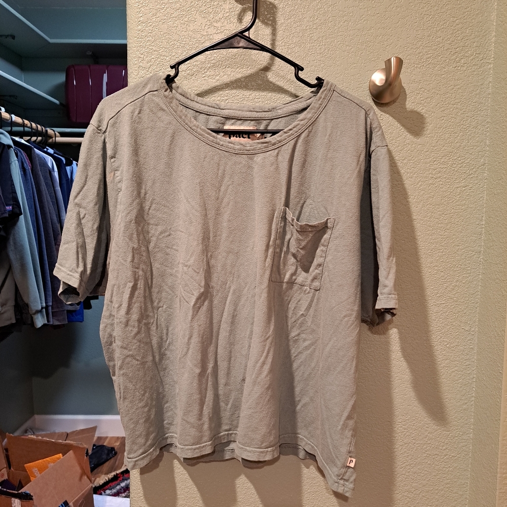 XL Pact Organic Seafoam Crop Tee